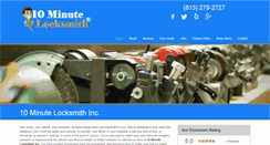 Desktop Screenshot of 10minutelocksmith.com